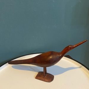 Vintage MCM Folk Art Hand Carved Wooden Bird